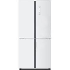 Haier Refrigerator 4 doors 487 L - Inverter - White glasses - HRF456W