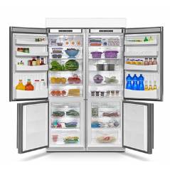 4-Door Refrigerator Freezer Sauter SMB316/317 604L Stainless Steel