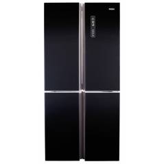 Réfrigérateur Haier 4 portes 487 L - Inverter - verre noir - HRF456FB