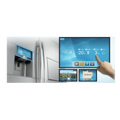 Refrigerateur Side by Side Samsung Encastrable - Écran tactile LCD et kiosque électronique - 800 litres Couleur argent - RS757LH